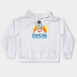 Retro Defunct Expo 86 World's Fair Vancouver Canada Kids Hoodie